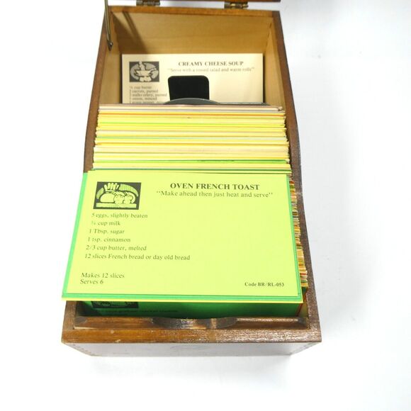 Globe Wernicke Wooden Recipe Box Card Holder Vintage 7310-C Peerless Tray - Picture 11 of 11